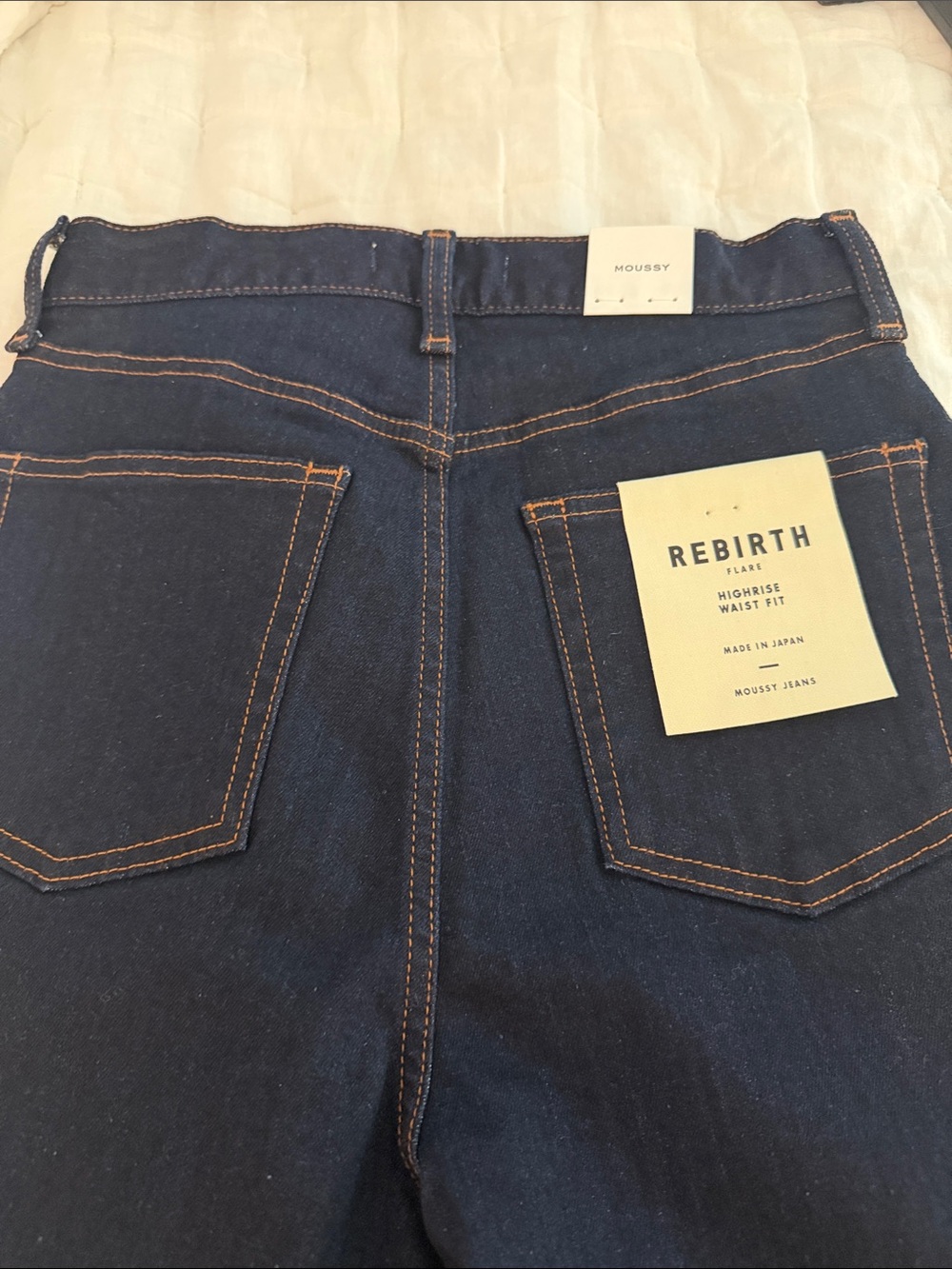 Moussy Denim Dark Blue Rebirth Flare Jeans